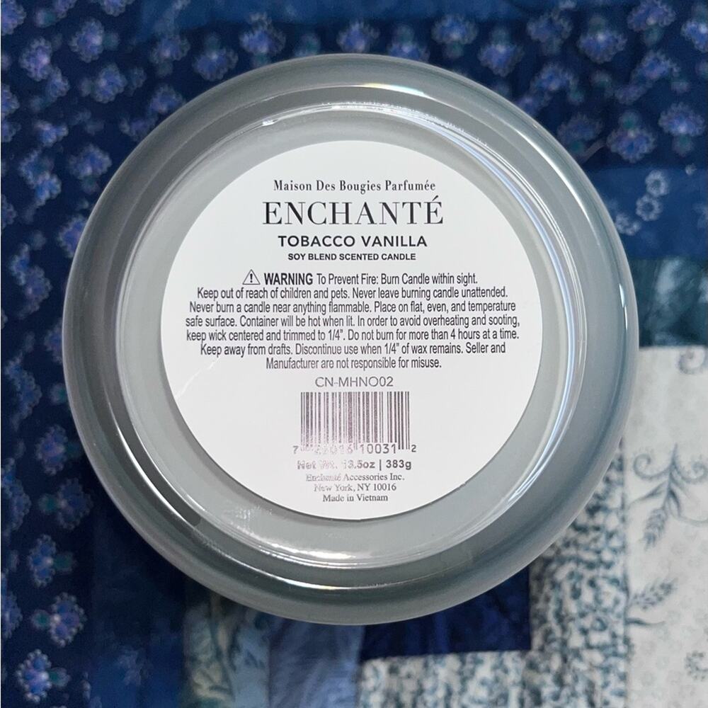 NEW! Maison des Bougies Madison House Perfumers Tobacco Vanilla Candle 13.5 oz - Picture 5 of 5